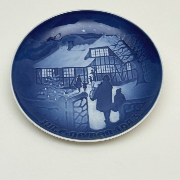 Bing & Grøndahl 1973 Christmas Plate 9073 "Country Christmas" Copenhagen Porcela - Picture 1 of 4